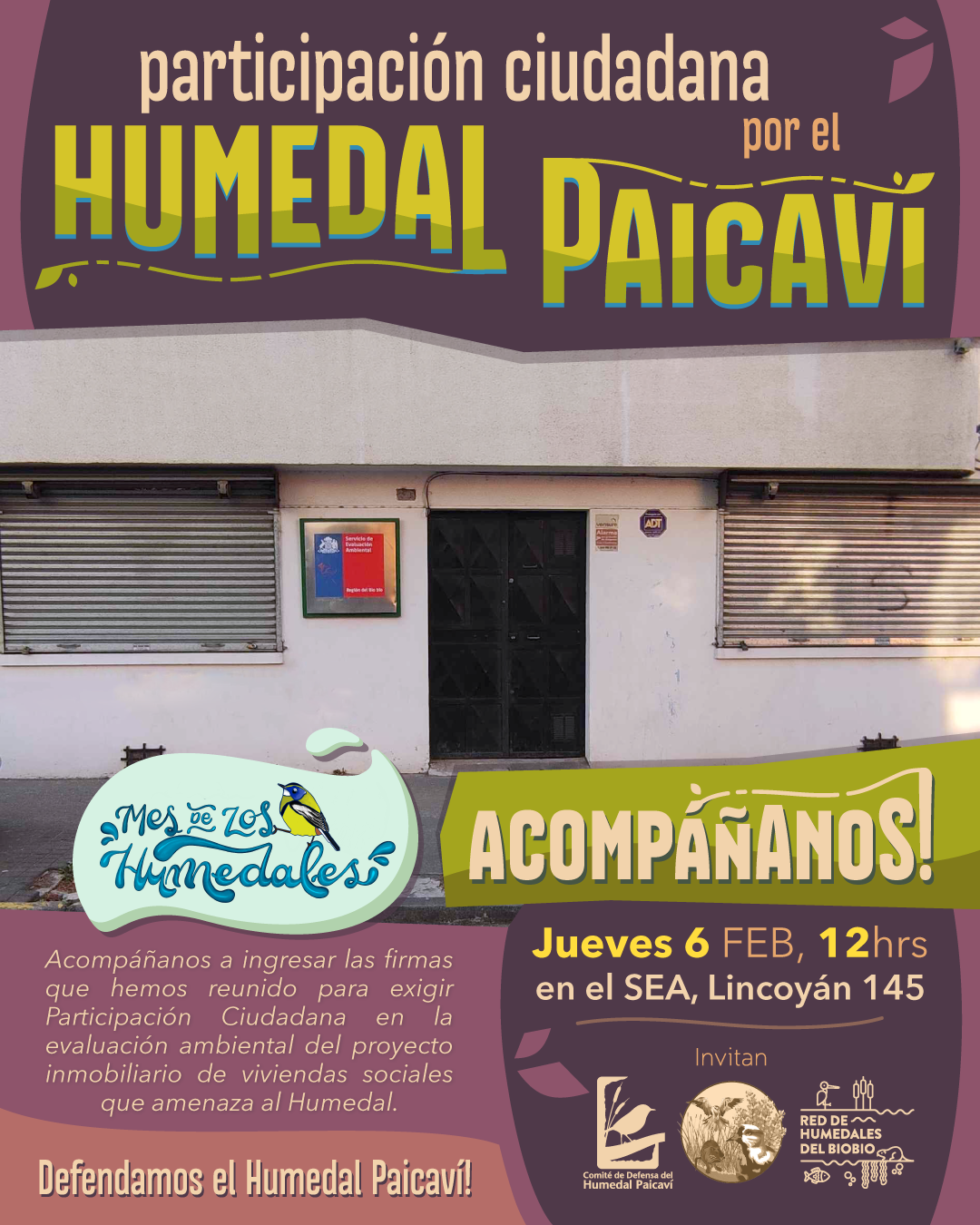 Acompáñanos a solicitar Participación Ciudadana en el SEA
